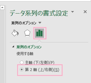 「第2軸」を選択