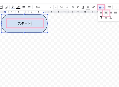 図形をダブルクリックして文字を入力