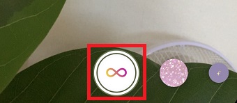 シャッターのボタンが『∞』のマークになったら、タップして撮影