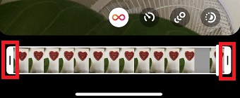 両端のバーを移動させて長さを調整できる