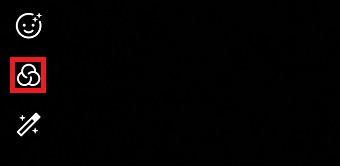 雲のようなマークをタップ