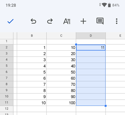 範囲を選択してロングタップ