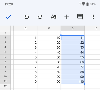 数式もオートフィルで反映できた
