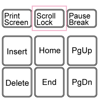 「Scroll Lockキー」を押す