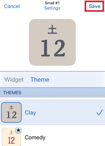 『Save』をタップ