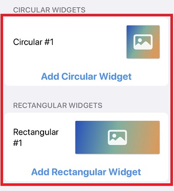 『Add Circular Widget』を選択し