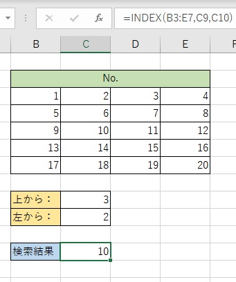 検索結果が正しく表示された