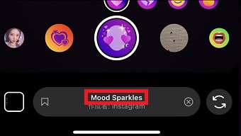 エフェクト名をタップ