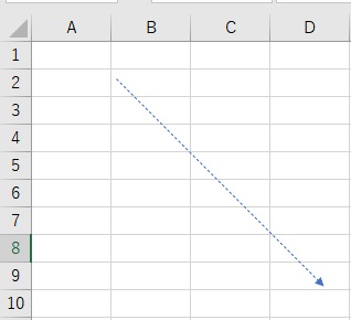 点線の矢印を引けた