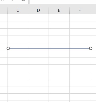 Excelで引いた直線