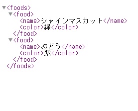作成したXMLファイル