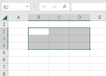 罫線を引きたいセル・セル範囲を選択したら、「Ctrlキー+Shiftキー+&キー」を同時押し