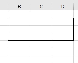 選択したセル・セル範囲に対して罫線で外枠を引くことができた