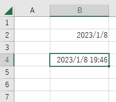 今日の日付に現在時刻を「時/分」で追加して表示させることができた