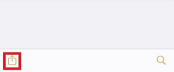 共有ボタンをタップ