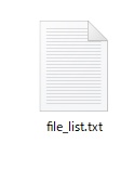 「file_list.txt」というテキストファイルが作成された