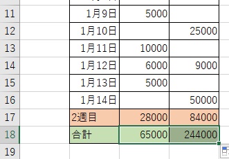 オートフィルを行う