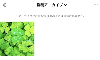 アーカイブした投稿が見られる