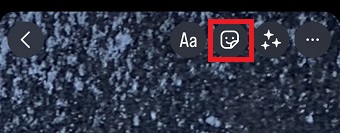 スタンプボタンをタップ