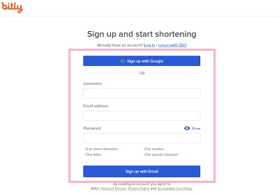 サインアップ画面