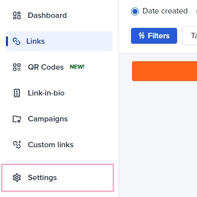 「Settings」をクリック