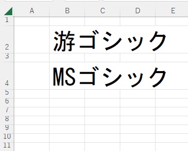 シートに入力されている文章のフォントを統一できた