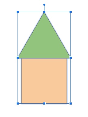 2つの図形を範囲選択