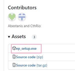 「ep_setup.exe」をクリック