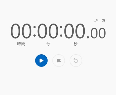 ストップウォッチが表示された