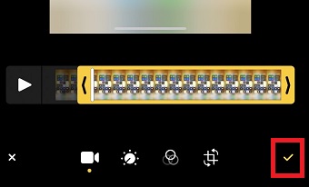 編集できたら右下のチェックマークをタップ