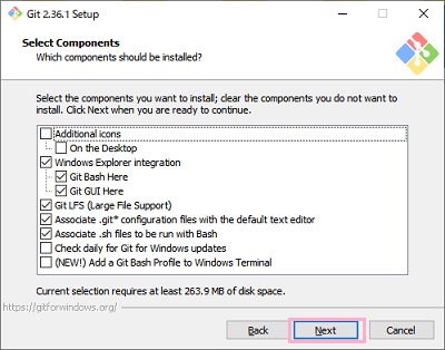 「Next」をクリック