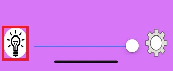 電球マークをタップ