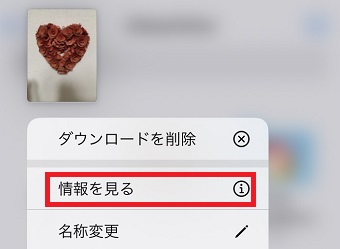 「情報を見る」をタップ