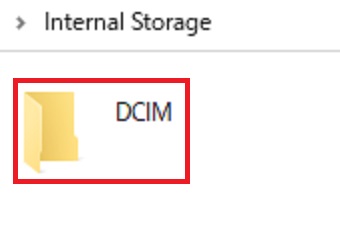 「DCIM」をダブルクリック