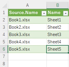 追加したブックファイルのデータが即座に取り込まれて反映された