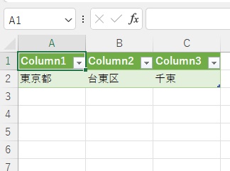 TSVファイルを読み込むことができた