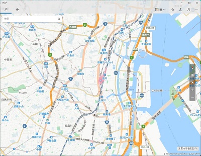 マップアプリが起動した