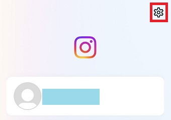 歯車のアイコンをタップ