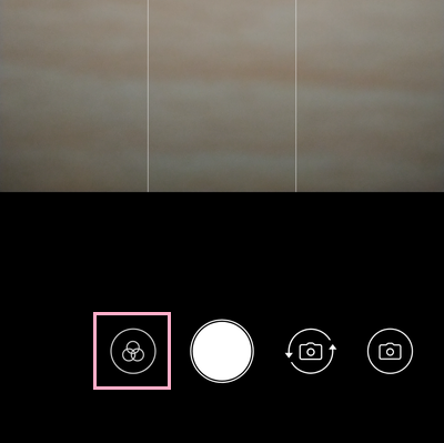 フィルターボタンをタップ