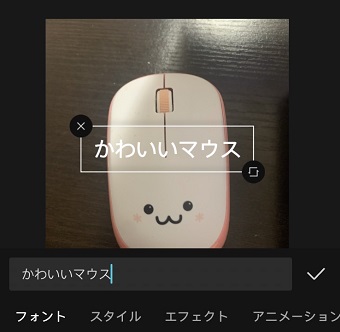 ドーナツ加工したい文字を入力