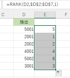 オートフィルを行って残りのセルに適用