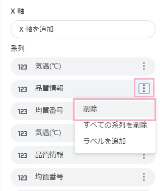 「…」→「削除」をクリック