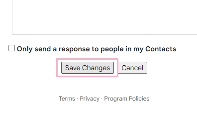 「Save Changes」ボタンをクリック