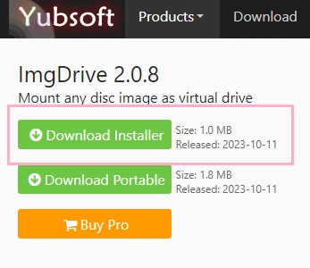 「Download」ボタンをクリック