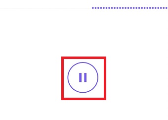 停止ボタンをタップ