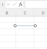 フリーハンドでセルの中に線を引くことができる