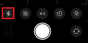 雷のマークをタップ