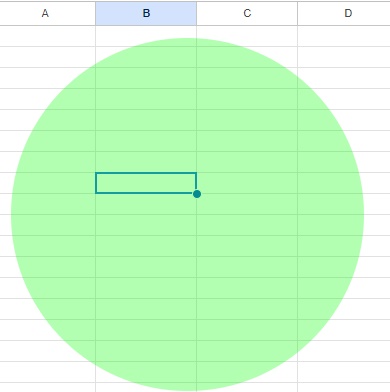 透過した図形がシート内に挿入された