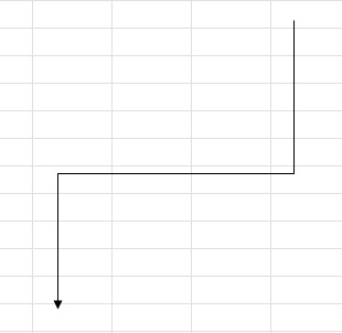 データを配置したり表を作成した際、カギ線を誘導に使うことができる