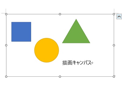 描画キャンバス内に画像・図形・ワードアートなどを自由に挿入しよう
